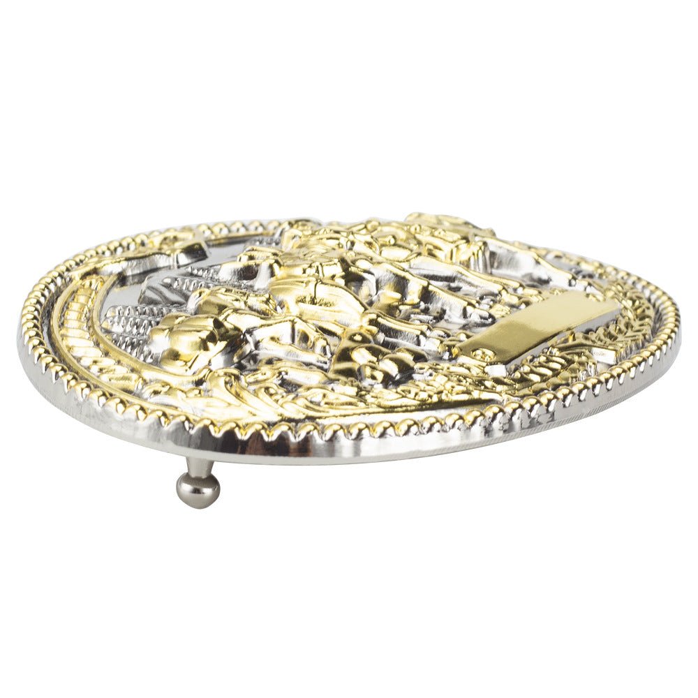 Western Cowboys Colts Belt Buckle - CowderryBelt BuckleWhite Gold