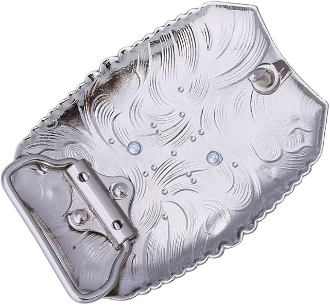 Western Initial Belt Buckle with Turquoise and Gold Silver Engraving - CowderryBelt BucklesA