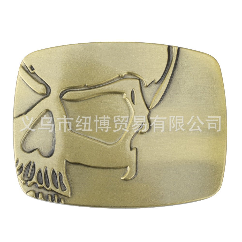 Western Skull Belt Buckle - CowderryBelt BuckleBrown
