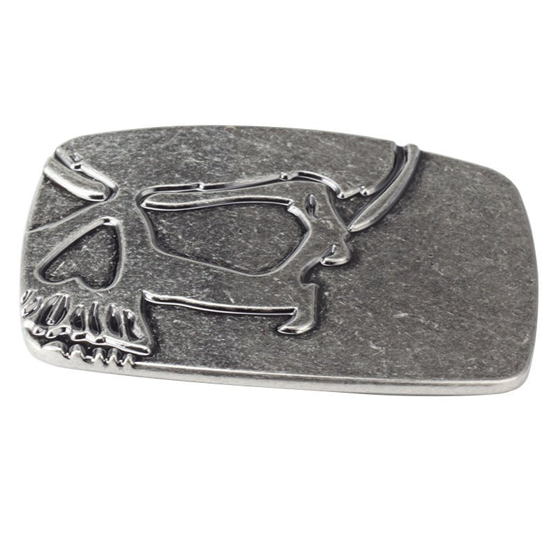 Western Skull Belt Buckle - CowderryBelt BuckleSilver