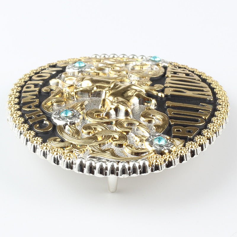 World Champion Golden Cowboy Belt Buckle - CowderryBelt BuckleBull Rider