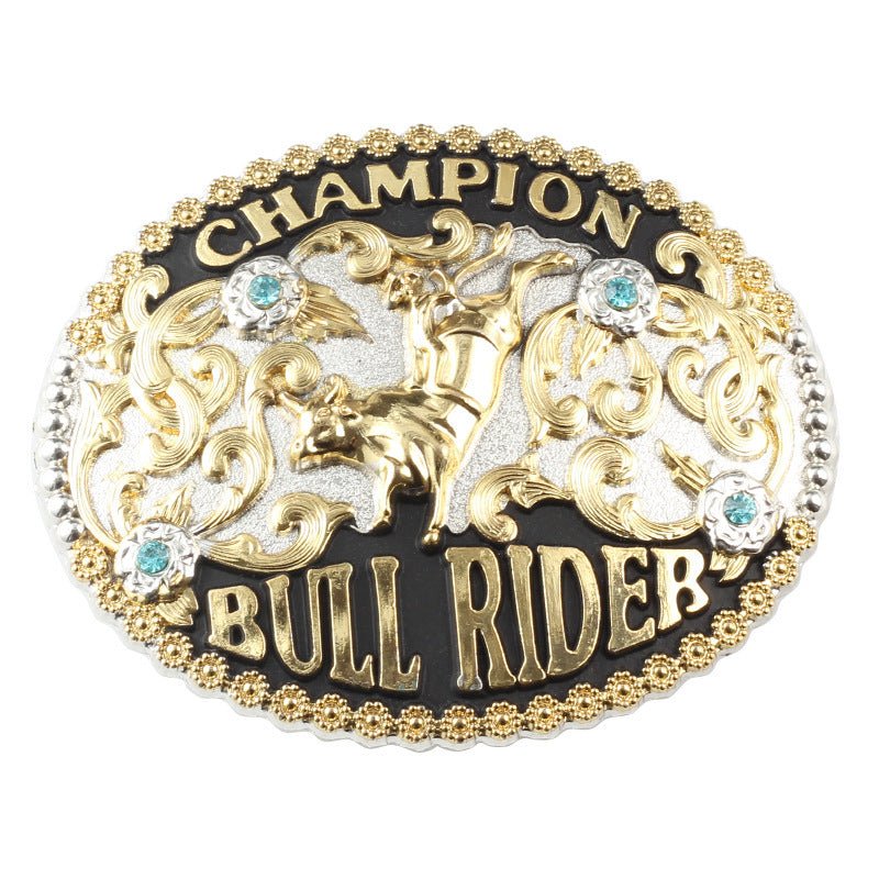 World Champion Golden Cowboy Belt Buckle - CowderryBelt BuckleBull Rider