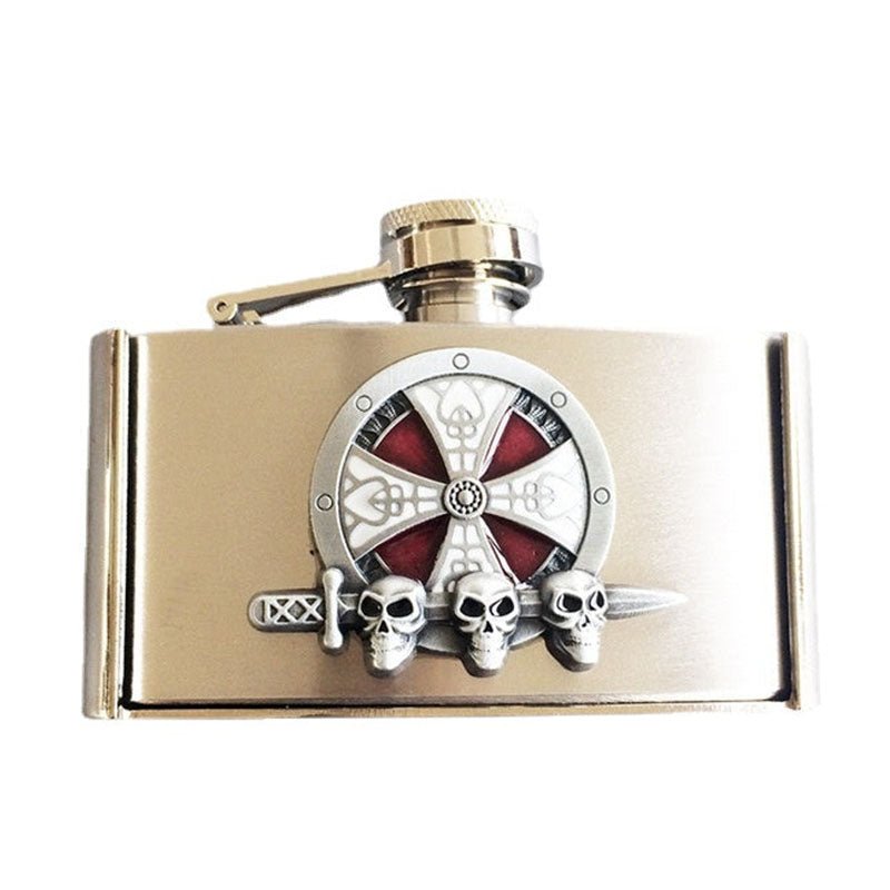 3 oz Flask Belt Buckle for Men - CowderryCeltic