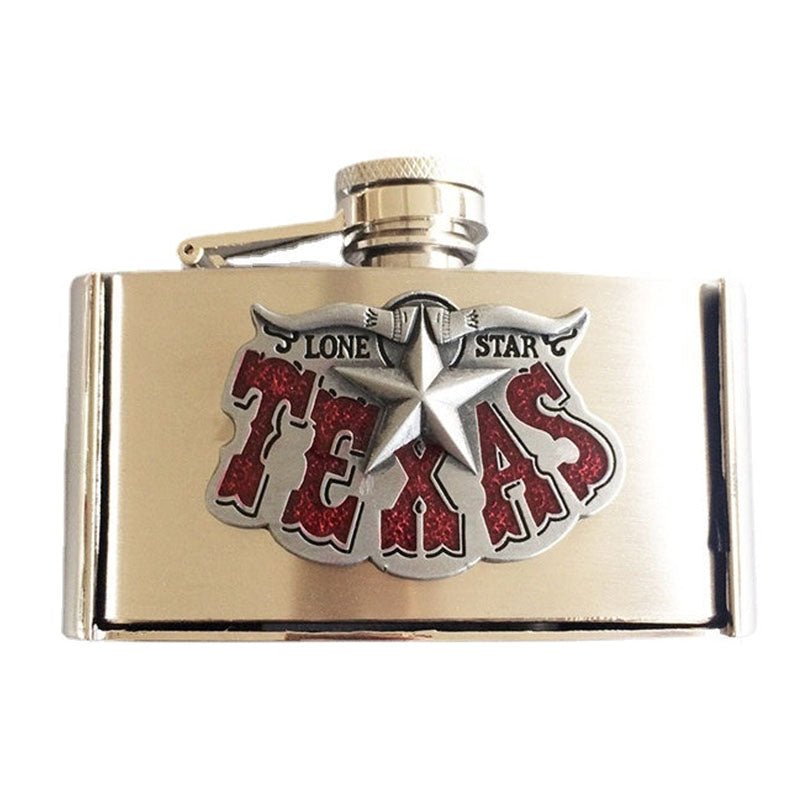 3 oz Flask Belt Buckle for Men - CowderryTexas