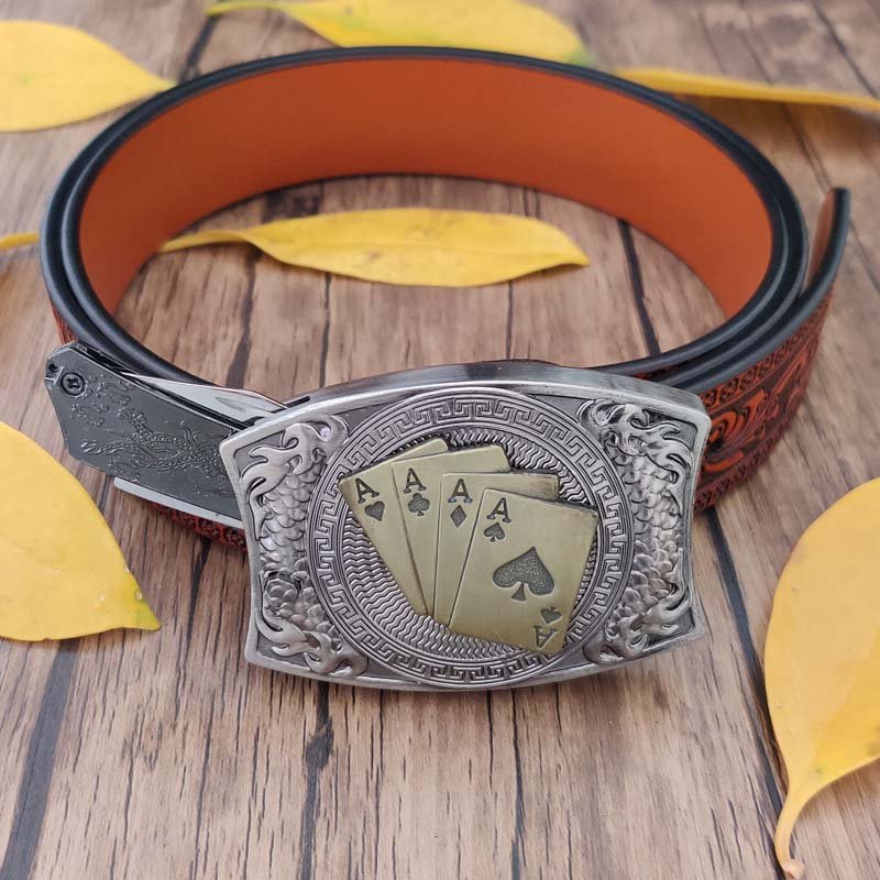 4Ace Poker Utility Belt - CowderryBeltsSquare Buckle