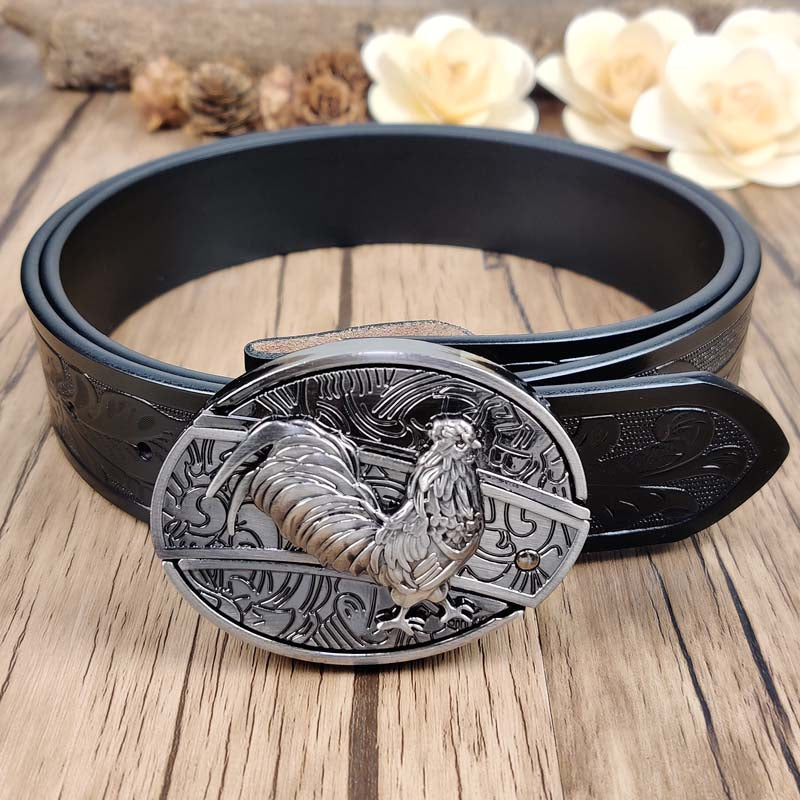 Cool Belt Buckle With Western Black Country Utility Belt