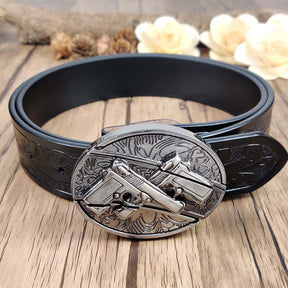 Cool Belt Buckle With Western Black Country Utility Belt