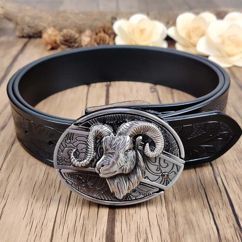 Cool Belt Buckle With Western Black Country Utility Belt
