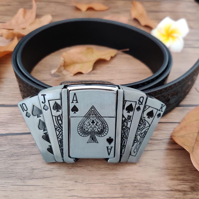 Ace of Spades Lighter Belt - CowderryBlack