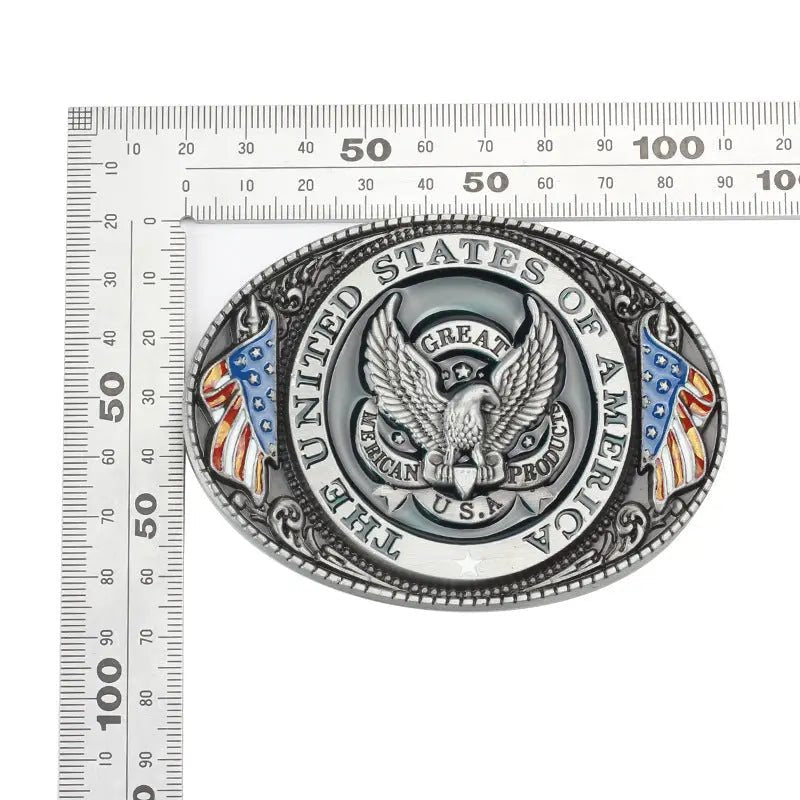 American Eagle with Flag Belt Buckle - CowderryBelt Buckle