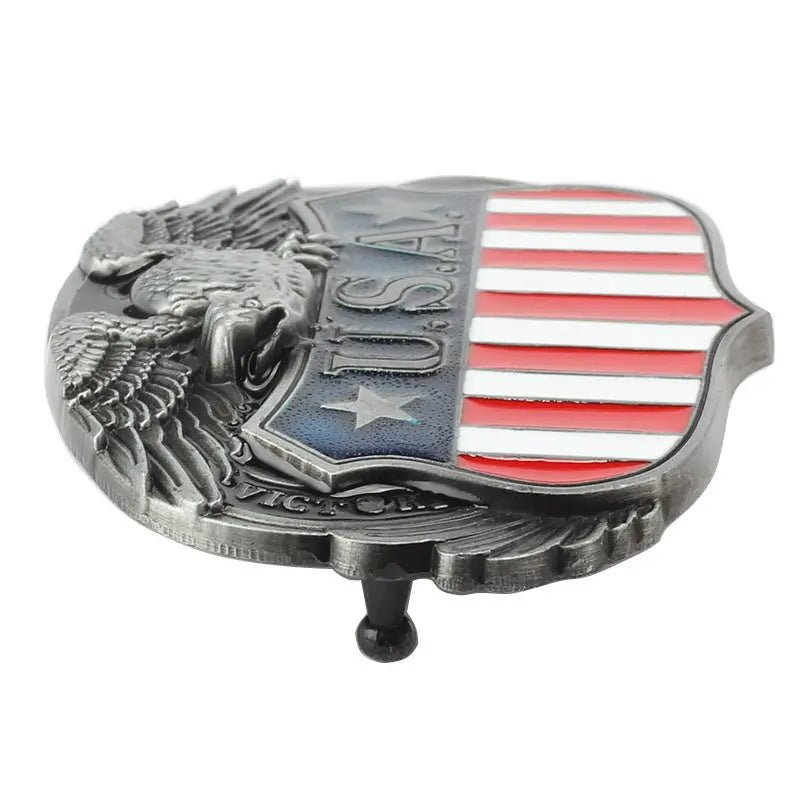 American Flag Bald Eagle Belt Buckle - CowderryBelt Buckle