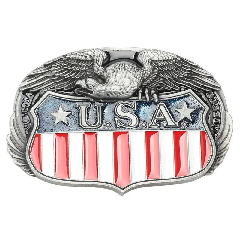 American Flag Bald Eagle Belt Buckle - CowderryBelt Buckle