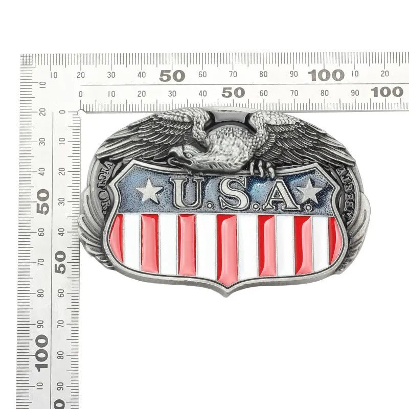 American Flag Bald Eagle Belt Buckle - CowderryBelt Buckle