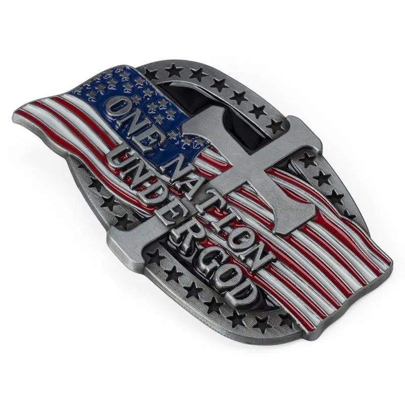 American Flag Cross Belt Buckle - CowderryBelt BuckleAmerican Flag