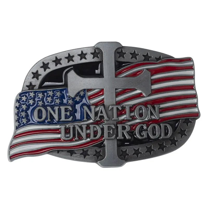 American Flag Cross Belt Buckle - CowderryBelt BuckleAmerican Flag