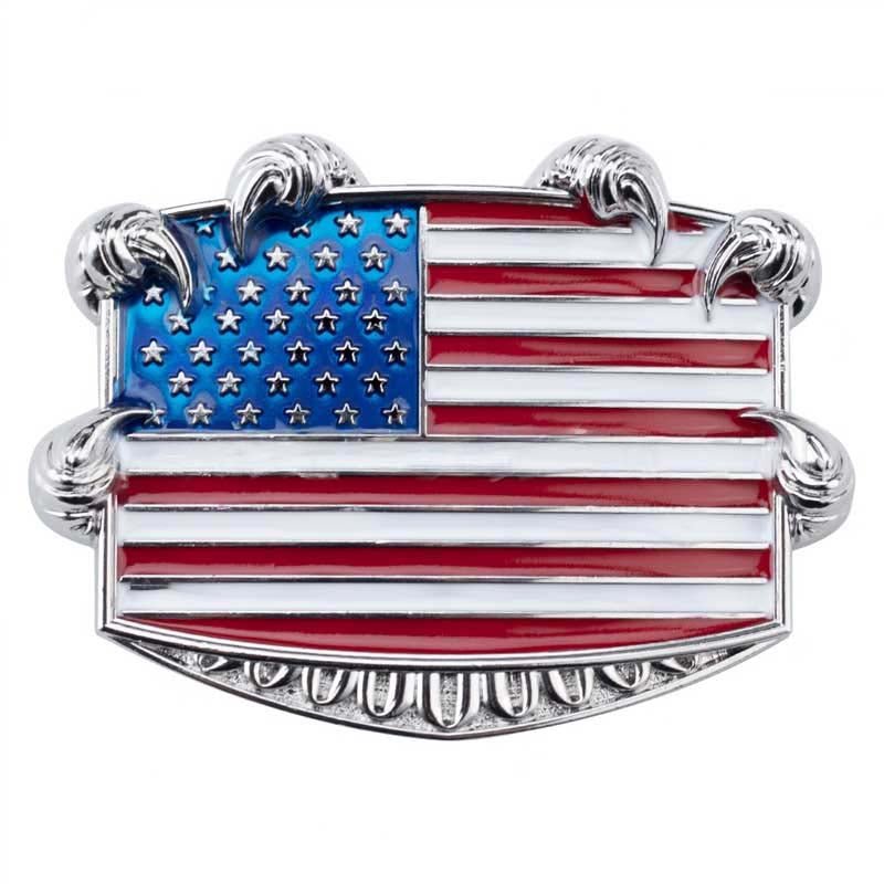 American Flag with Eagle Claw Western Belt Buckle - Cowderry