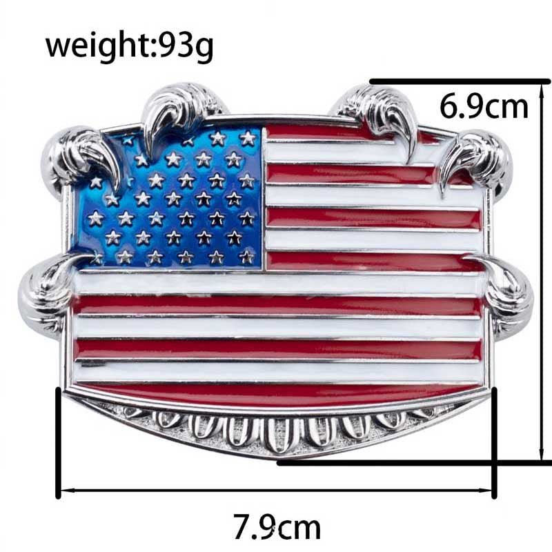 American Flag with Eagle Claw Western Belt Buckle - Cowderry