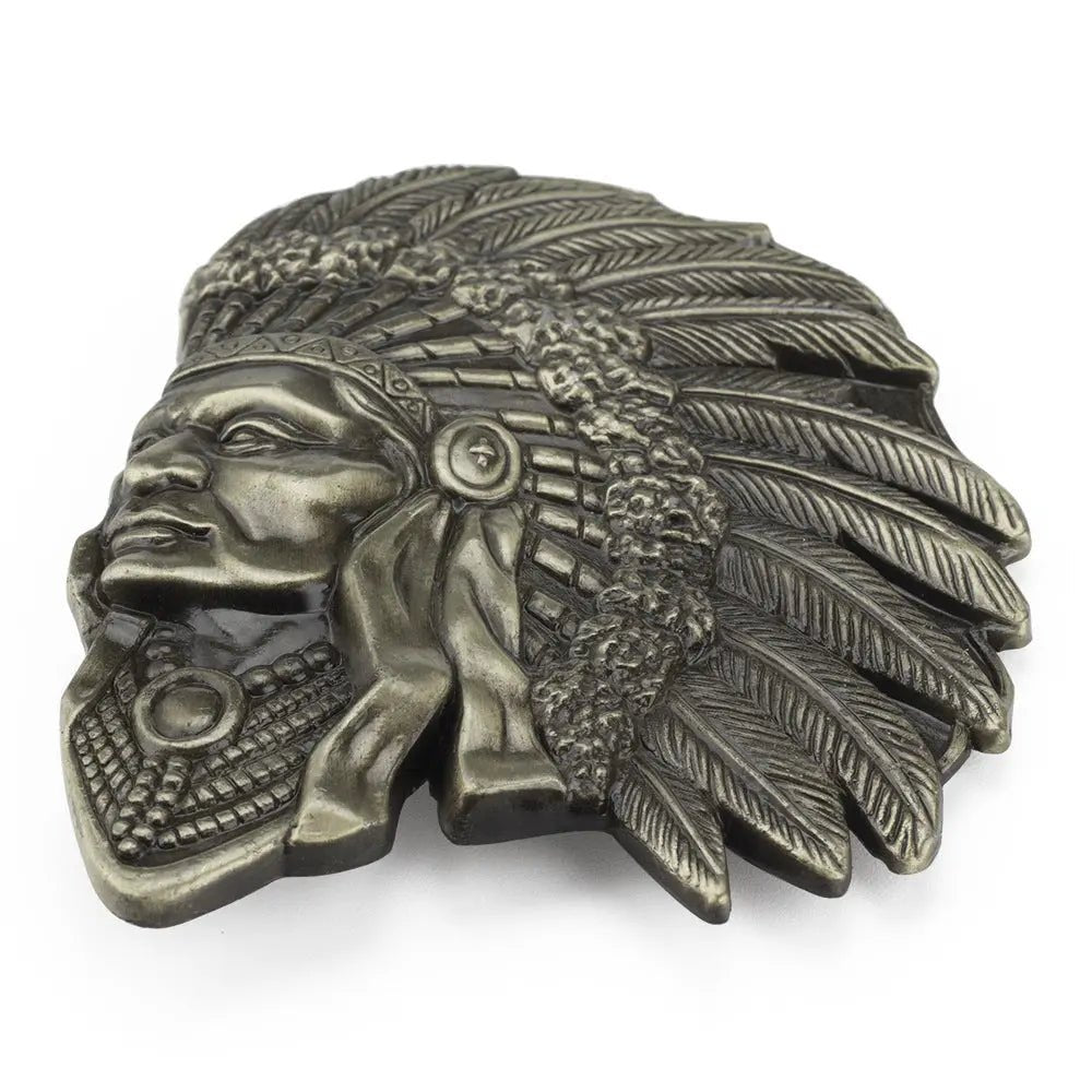 American Indian Alloy Belt Buckle - CowderryBelt BuckleBronze