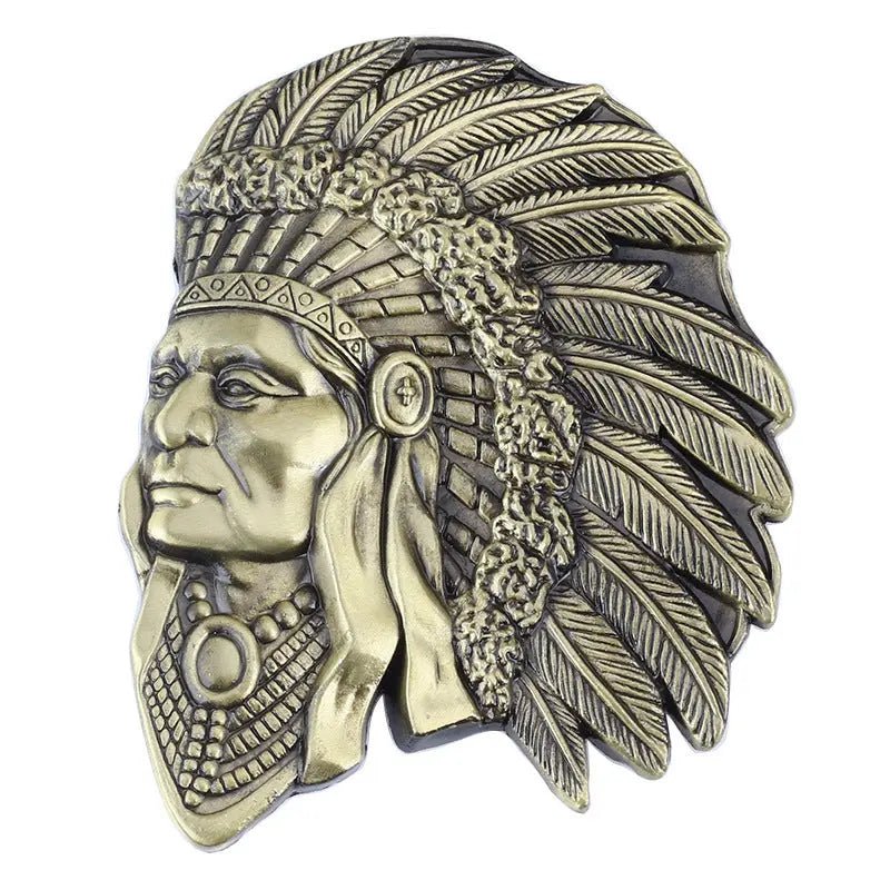 American Indian Alloy Belt Buckle - CowderryBelt BuckleBronze