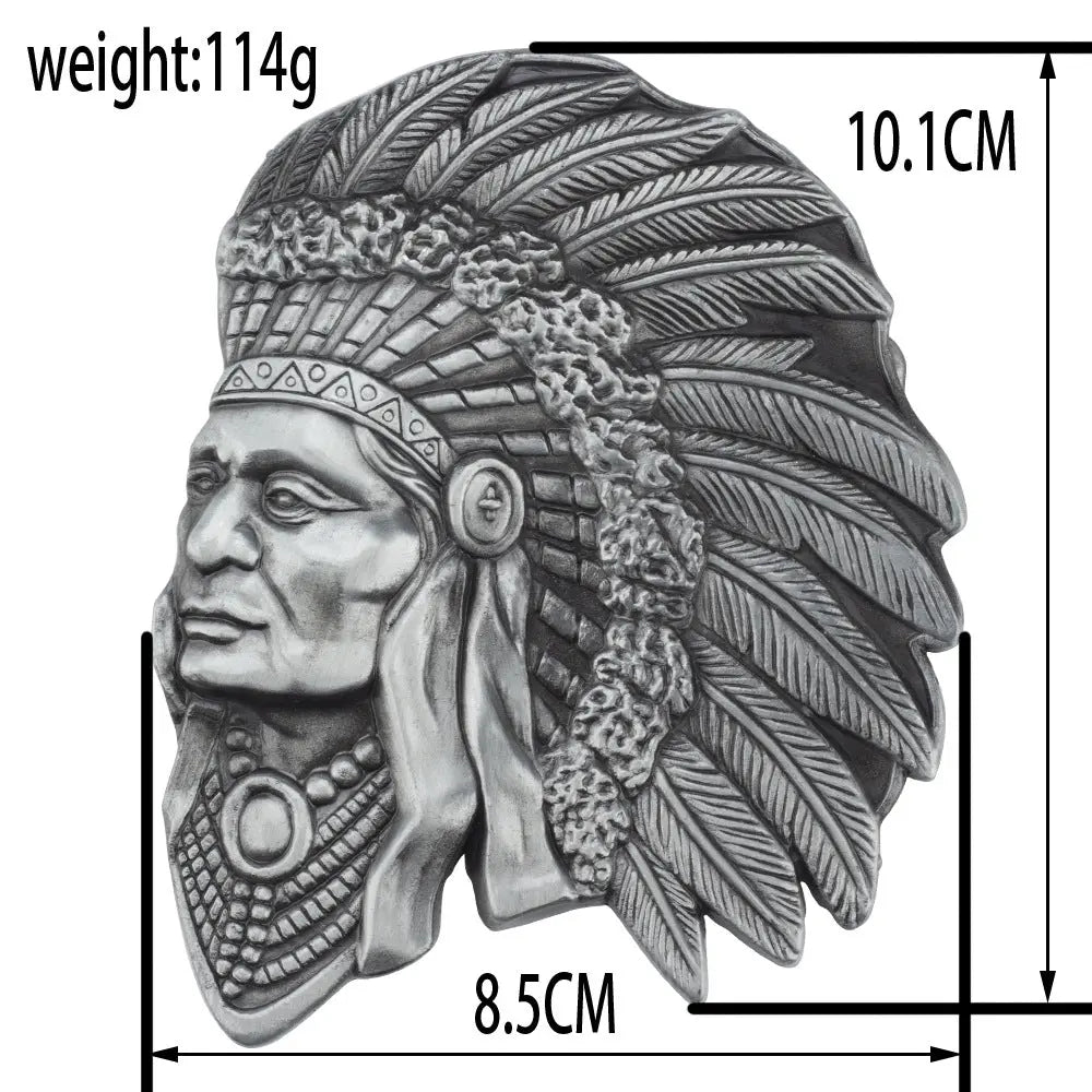 American Indian Alloy Belt Buckle - CowderryBelt BuckleSilver