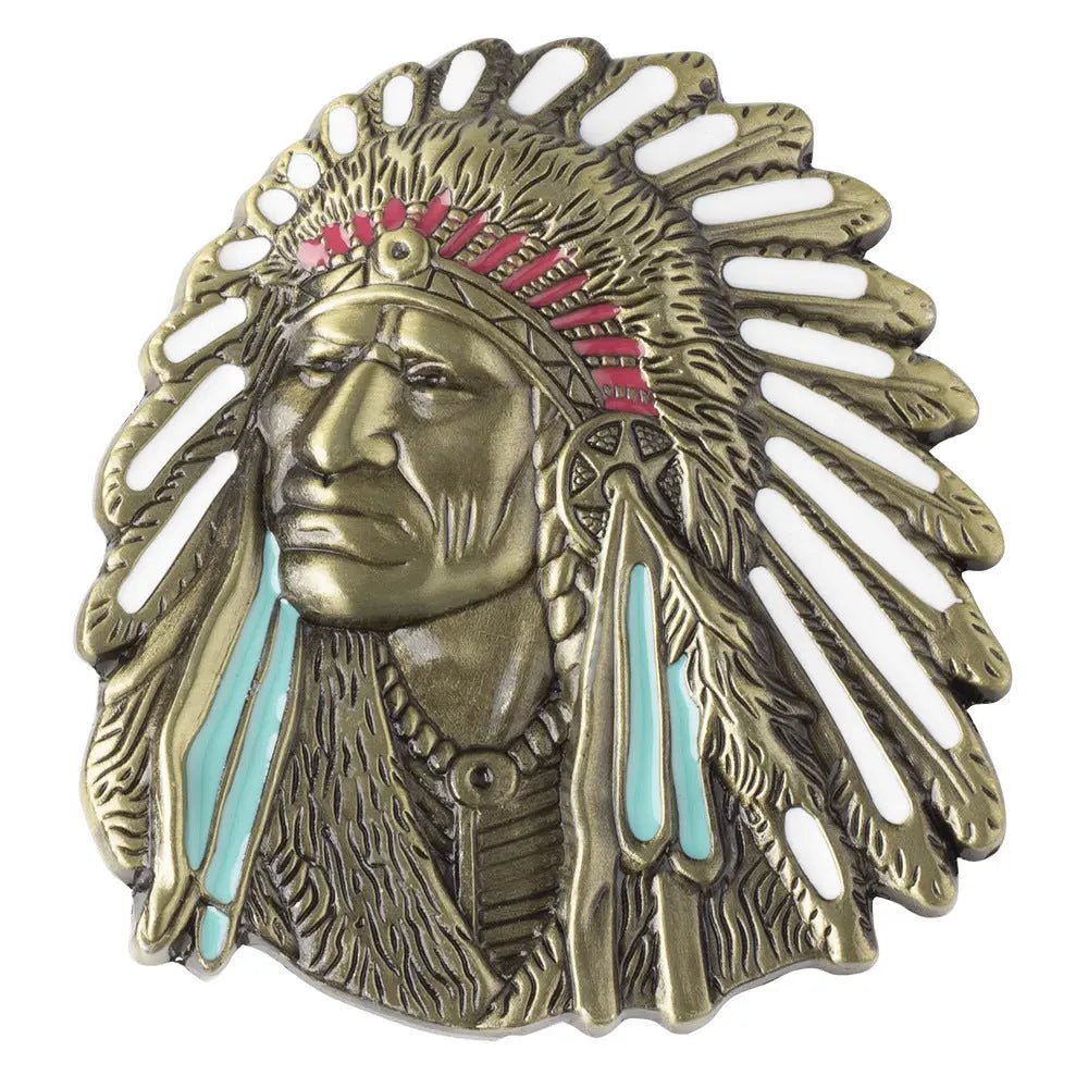 American Indian Belt Buckle - CowderryBelt BuckleBronze
