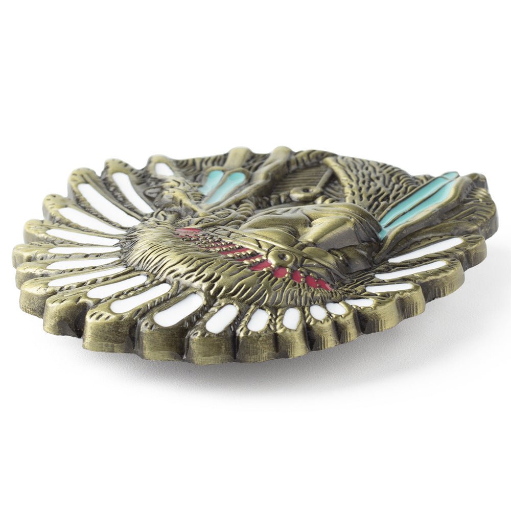 American Indian Belt Buckle - CowderryBelt BuckleSilver