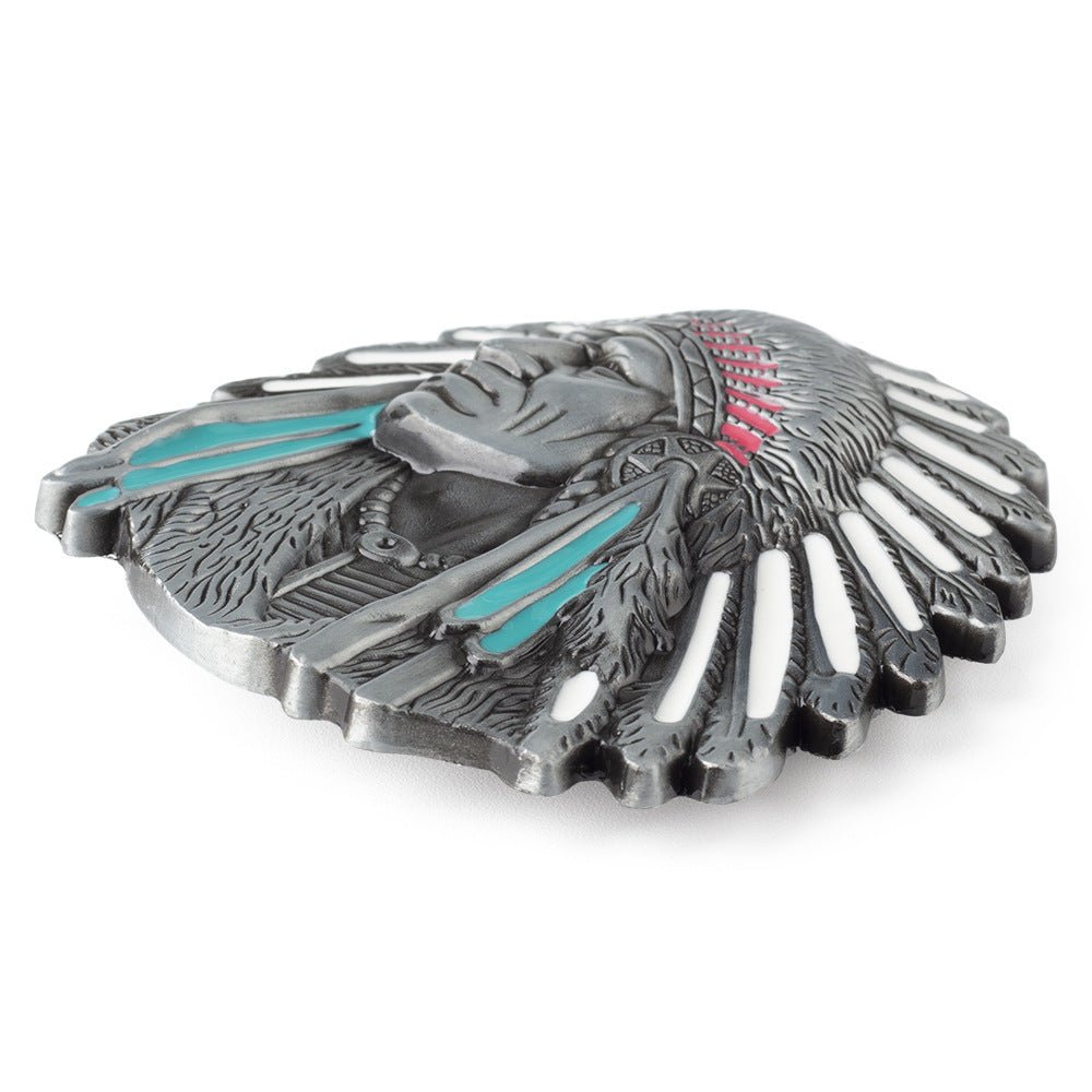 American Indian Belt Buckle - CowderryBelt BuckleSilver