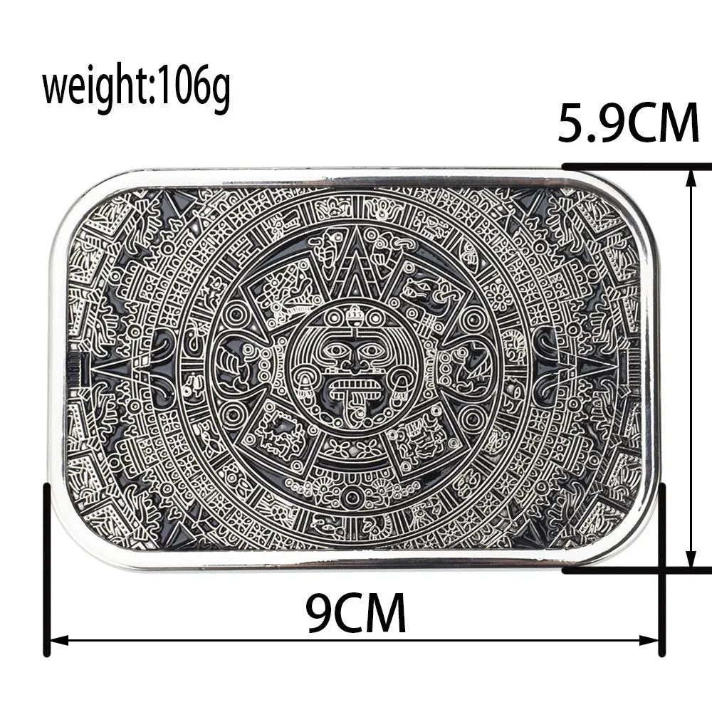 Aztec Solar Calendar Belt Buckle - CowderryBelt BuckleSquare