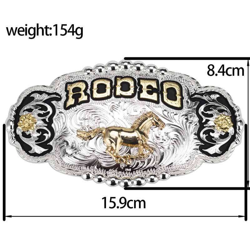 Big Gold Rodeo Cowboy Belt Buckle - CowderryBelt BuckleHorse