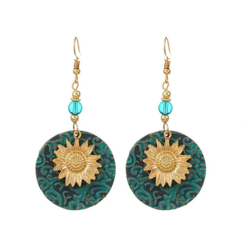 Bohemian Sunflower Earrings - Cowderry