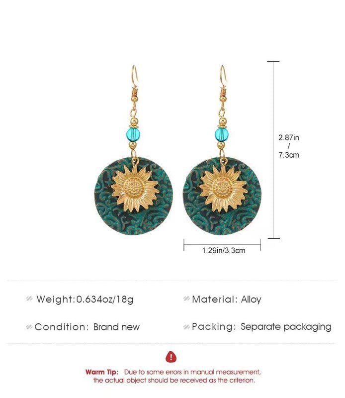 Bohemian Sunflower Earrings - Cowderry