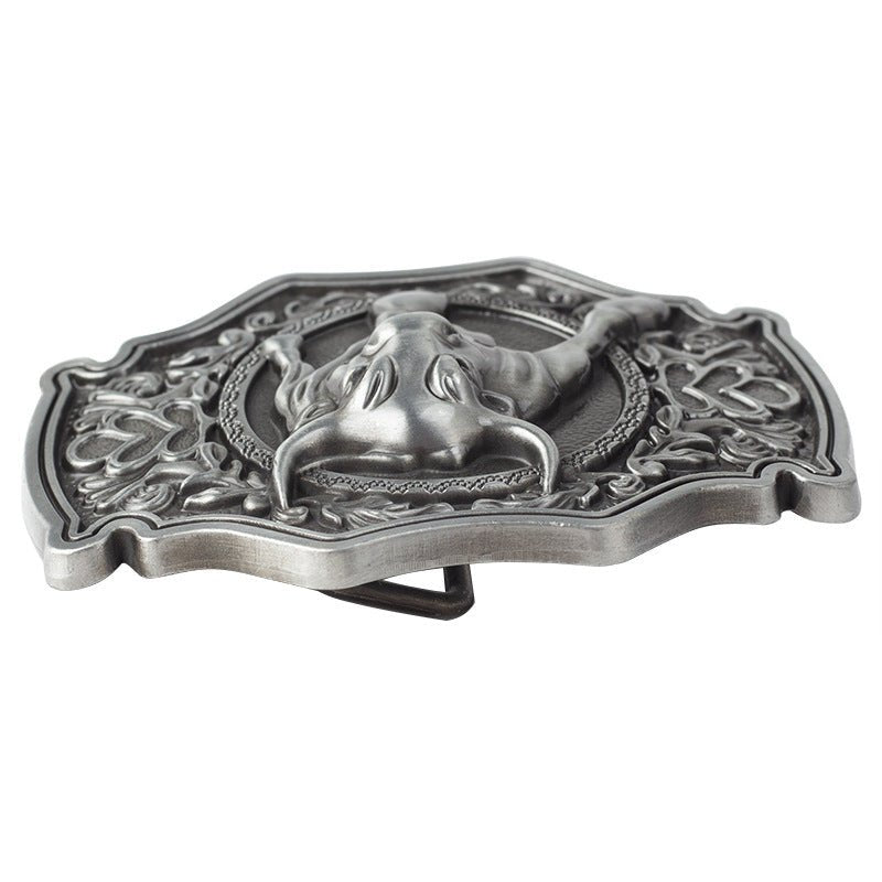 Bull Cowboy Western Belt Buckle - CowderryBelt BucklesTin