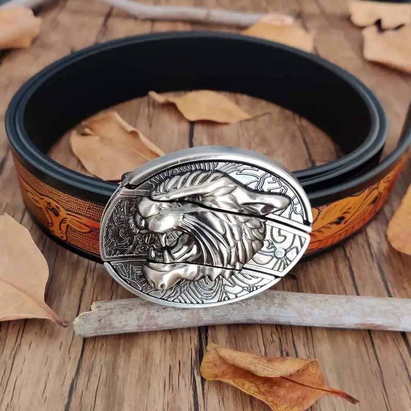 Cool Belt Buckle With Cowboy Country Utility Belt - CowderryBeltTiger