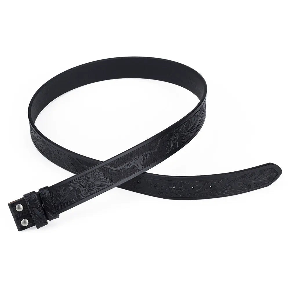 Cool Belt Buckle With Western Black Country Utility Belt - CowderryBeltBull