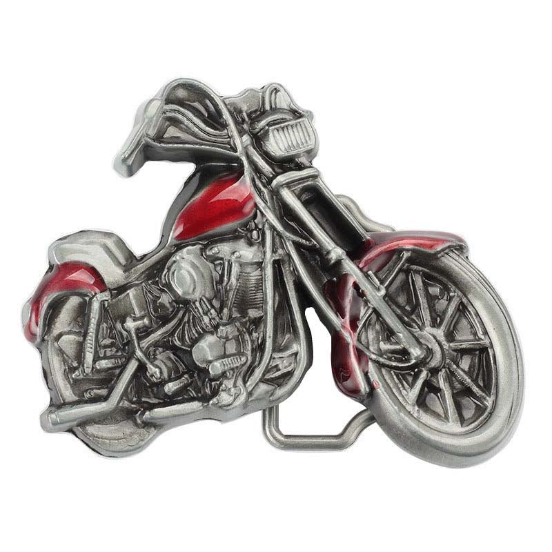 Cool Motorcycle Western Belt Buckle - CowderryBelt BucklesRed