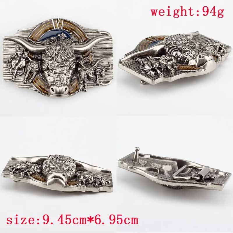 Cowboy Longhorn Belt Buckle - CowderryBelt BuckleBronze