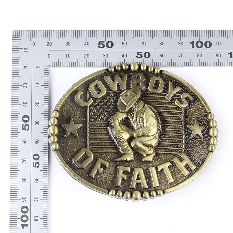 Cowboys of Faith Belt Buckle - CowderryBelt BuckleBronze