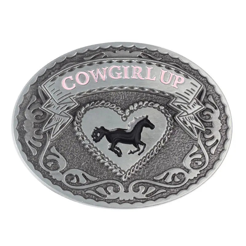 COWGIRL UP Western Belt Buckle - CowderryBelt BuckleOval