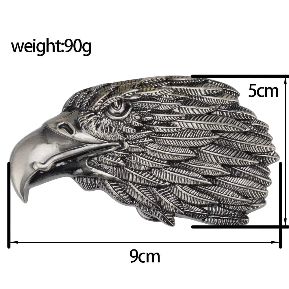 D1 Eagle Head Western Belt Buckle - CowderryBelt BucklesSilver