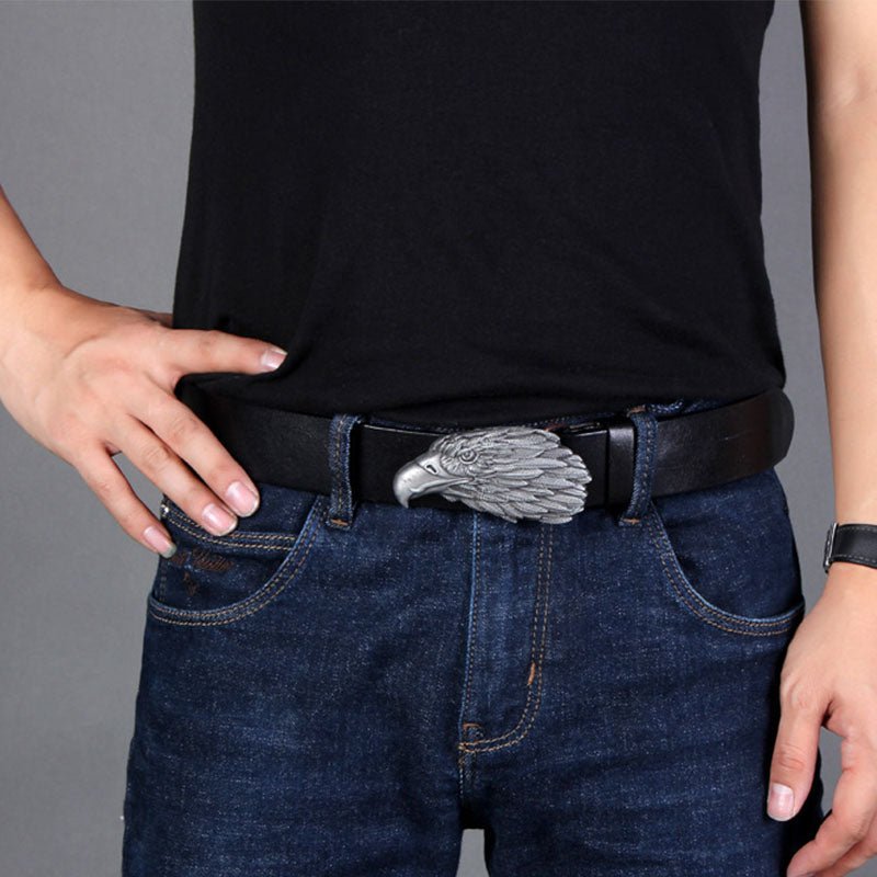 D1 Eagle Head Western Belt Buckle - CowderryBelt BucklesSilver