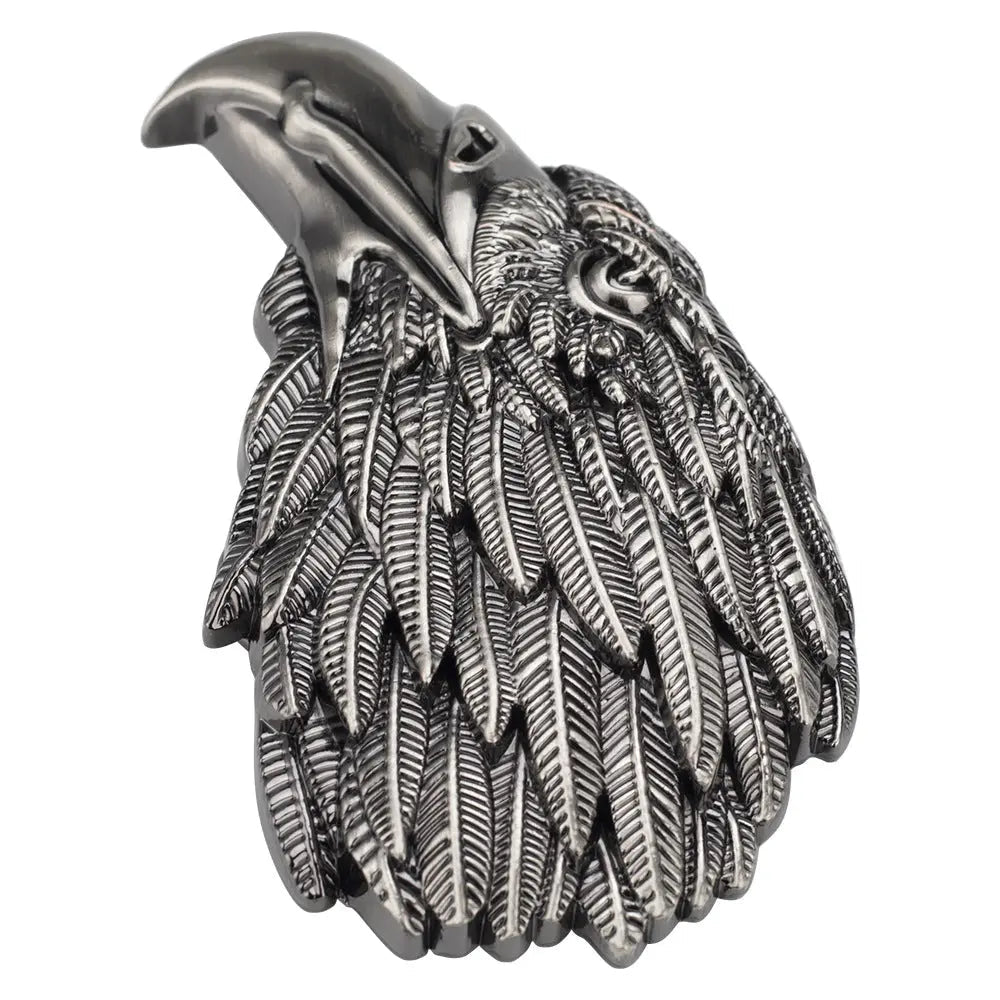 D1 Eagle Head Western Belt Buckle - CowderryBelt BucklesSilver