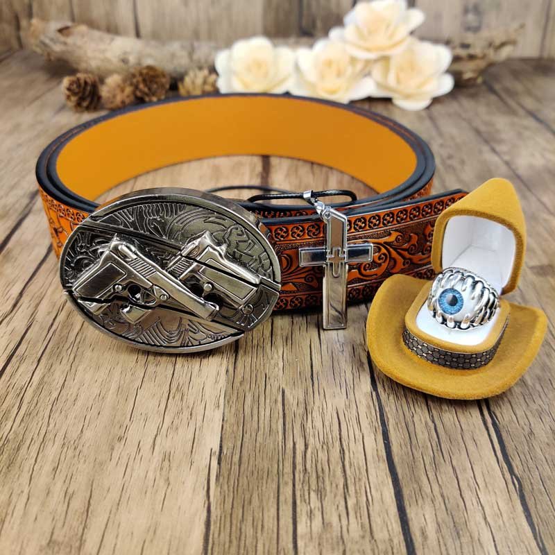 Defender's Faith Set: Utility Belt, Cross Necklace and Evil Eye Ring - CowderryGuns