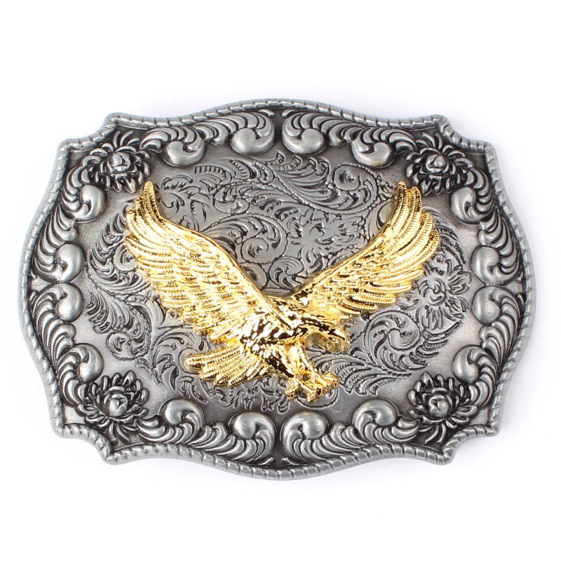 Gold Eagle Bull Head Belt Buckle - CowderryBelt BuckleCow