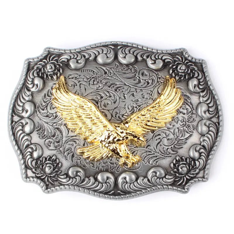 Gold Eagle Bull Head Belt Buckle - CowderryBelt BuckleCow