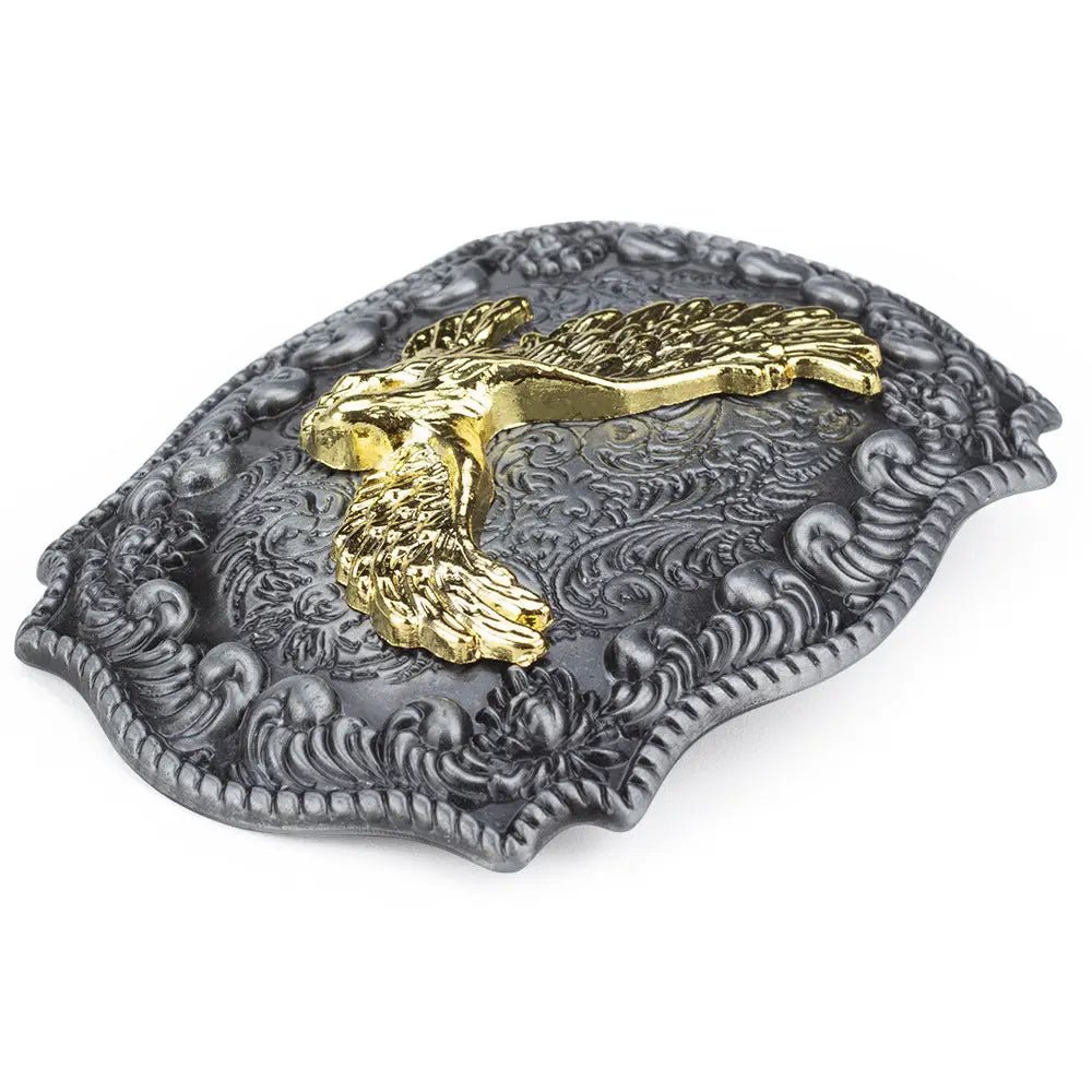 Gold Eagle Bull Head Belt Buckle - CowderryBelt BuckleCow
