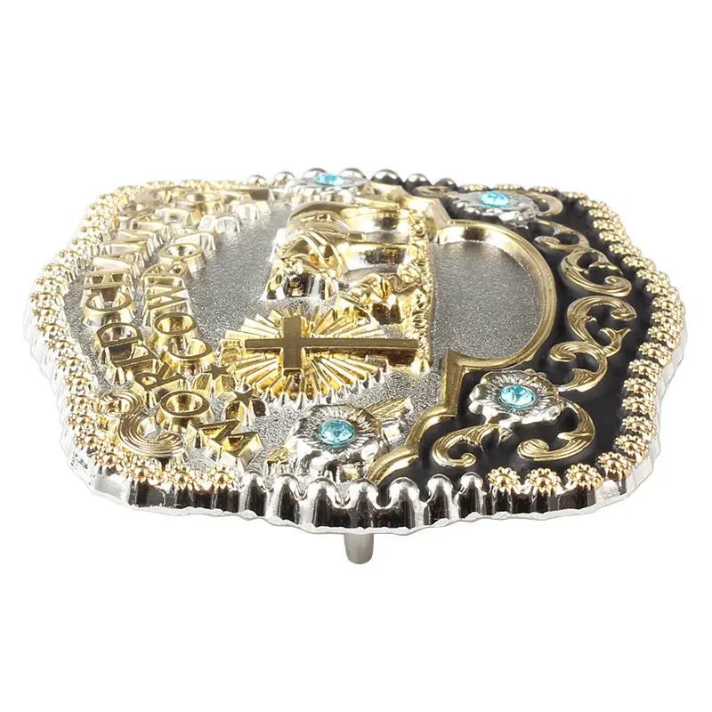 Golden Horse Cowboy Belt Buckle - CowderryBelt BuckleGold