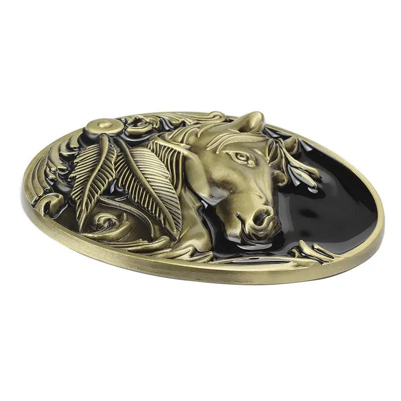 Horse Head Belt Buckle - CowderryBelt BucklesSilver