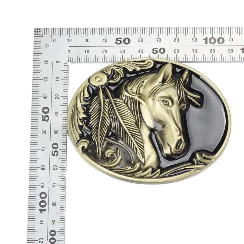 Horse Head Belt Buckle - CowderryBelt BucklesSilver