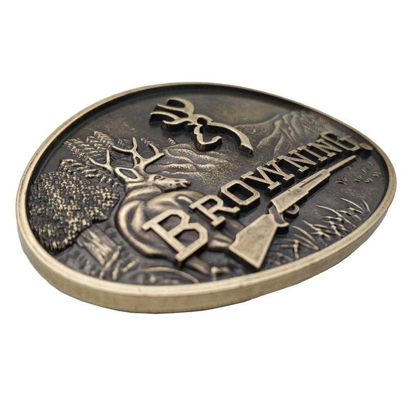 Hunting Elk Cowboy Belt Buckle - CowderryBelt BucklesGrey