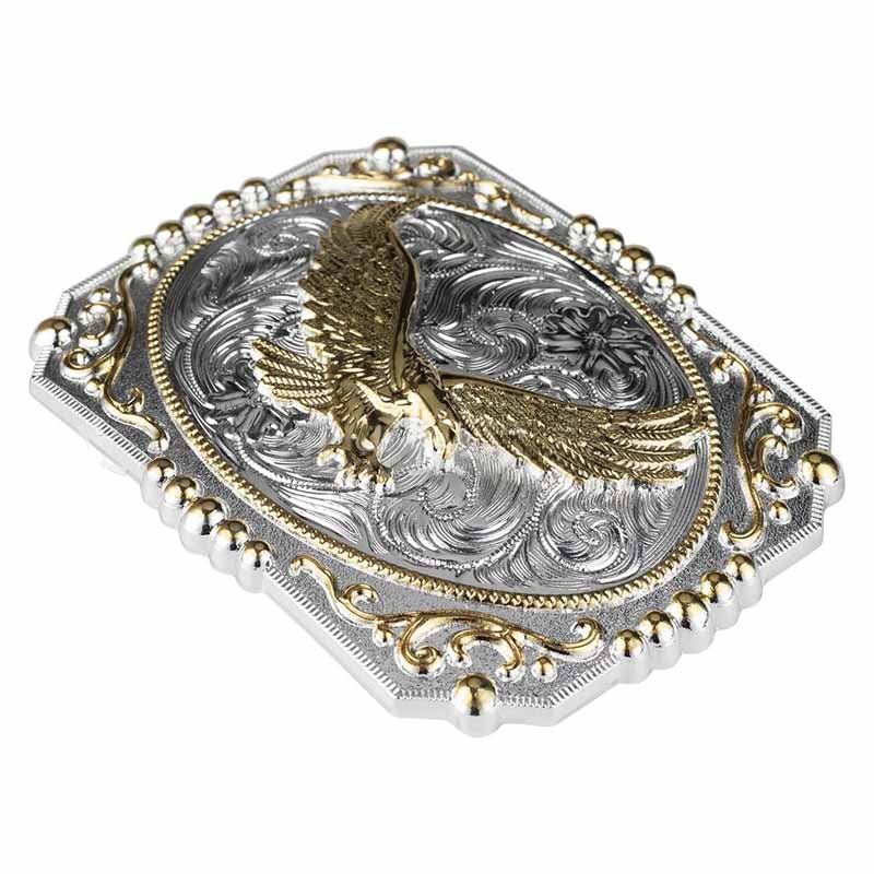 Large Gold Western Belt Buckle - CowderryEagle